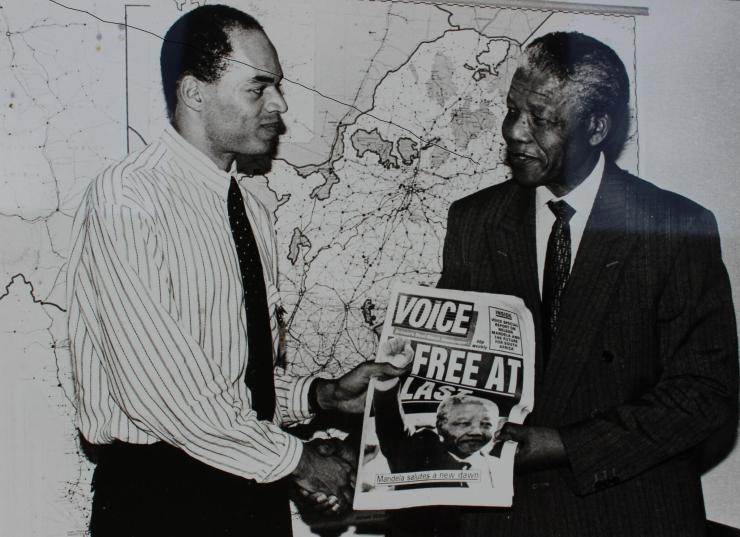 Joseph Harker with Nelson Mandela